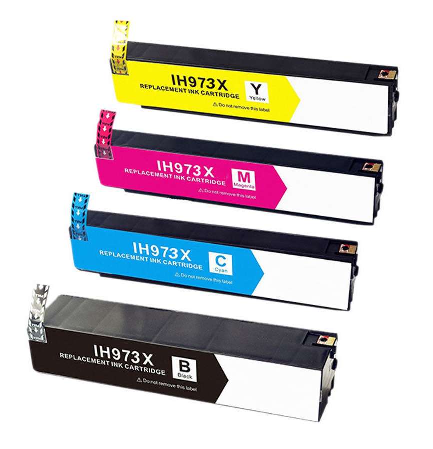 Compatible HP 973X Full Set Of 4 High Capacity Ink Cartridges (Black/Cyan/Magenta/Yellow)
